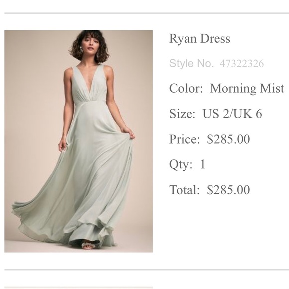 BHLDN Ryan Bridesmaid dress in Morning